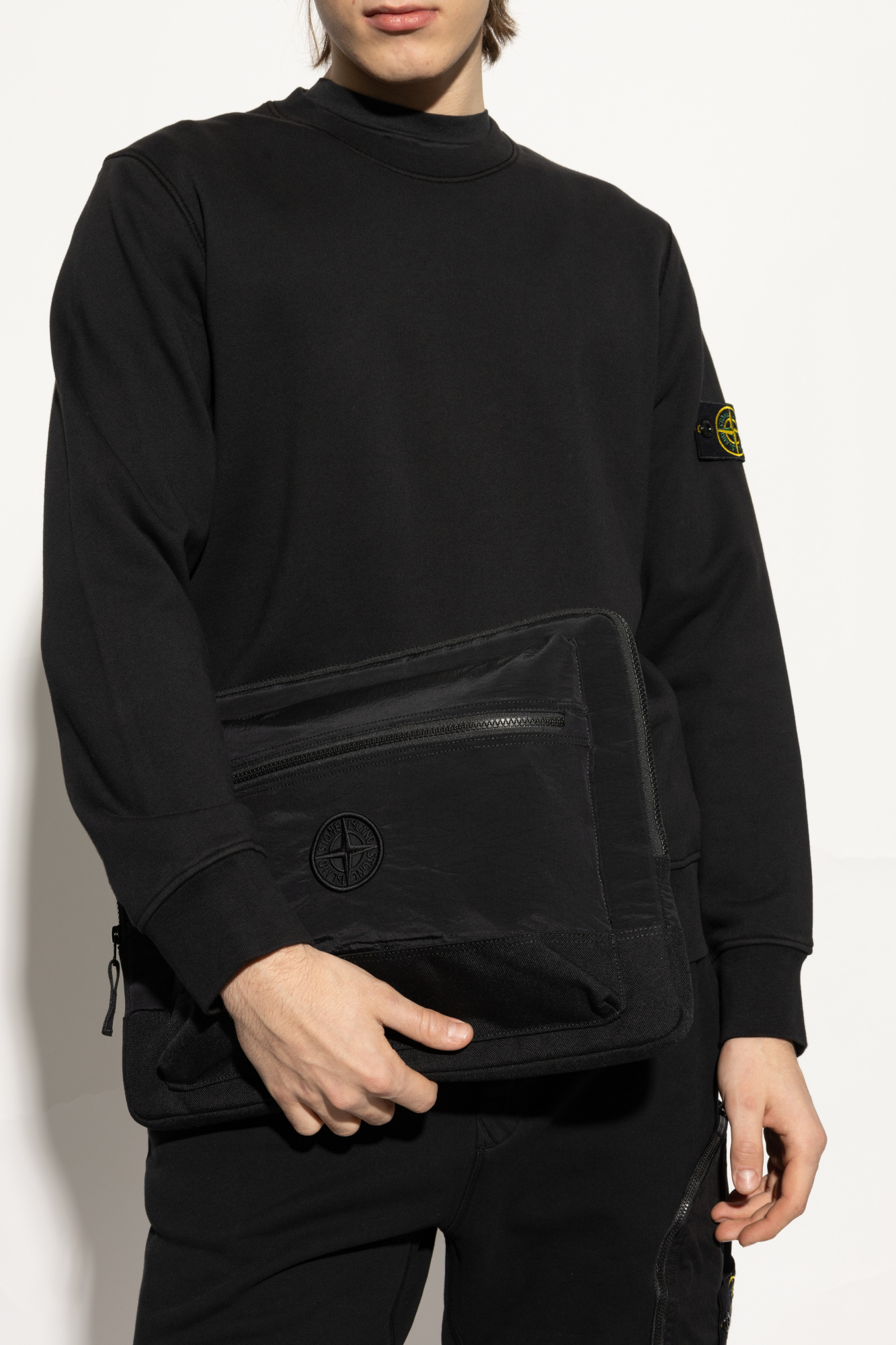 Black Bag with logo Stone Island Vitkac GB